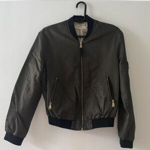 Zara Olive Bomber Jacket